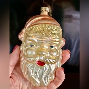 Vintage Made in Germany Santa Ornament. Large See photo for measurement.